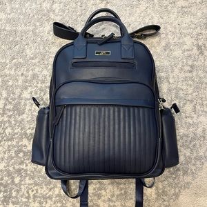 JuJuBe Million Pockets Vegan Leather Diaper Bag - Deep Ocean